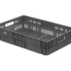 Caja Apilable/Encajable 600x400x133mm. 23L. Ranurada - Imagen 1