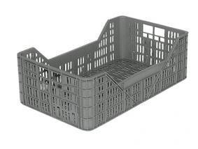 Caja Plástica 500x300 mm, 20 Litros, fondo ranurado y paredes ranuradas - Imagen 1