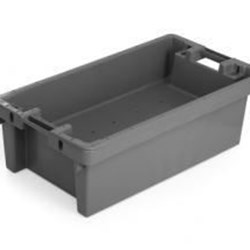 Caja Plástica 589x397 mm, 30 Litros, fondo cerrado con drenaje y paredes cerradas - Imagen 1