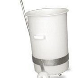 Carro galvanizado con 2 ruedas fijas y 2 giratorias - Imagen 1