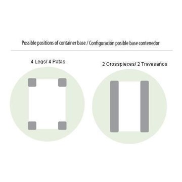 Contenedor 1000x600 mm, 250 Litros, Fondo y paredes ranuradas - Imagen 2