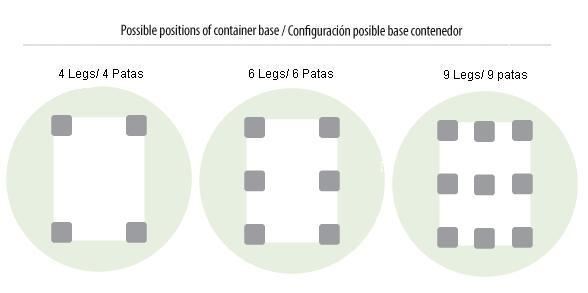 Contenedor Plástico 1200x1000 mm, 1120 Litros, fondo y paredes cerradas - Imagen 4