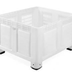 Contenedor Plástico 1200x1000 mm, 376 Litros, fondo y paredes ranuradas - Imagen 1