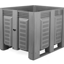 Contenedor Plástico 1200x1000 mm, 800 Litros, fondo y paredes ranuradas - Imagen 1