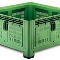 Contenedor Plástico 1200x1200 mm, 610 Litros, paredes y fondo ranurado - Imagen 1