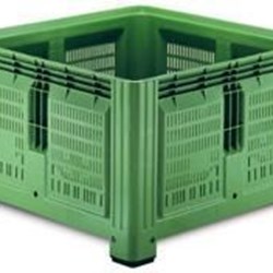 Contenedor Plástico 1200x1200 mm, 780 Litros, paredes y fondo ranurado - Imagen 1