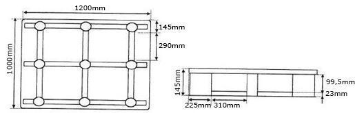 Palet 1200x1000mm. Ran. 6Trav. - Imagen 2